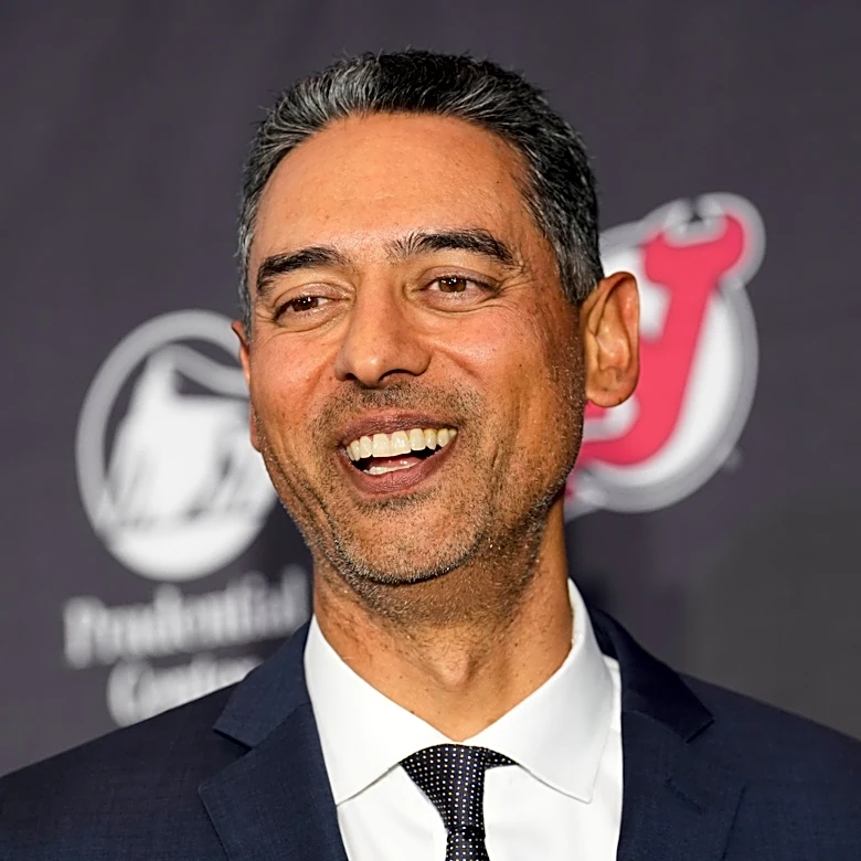 Former poker player Sunny Mehta is not showing his cards as the Devils' new GM
