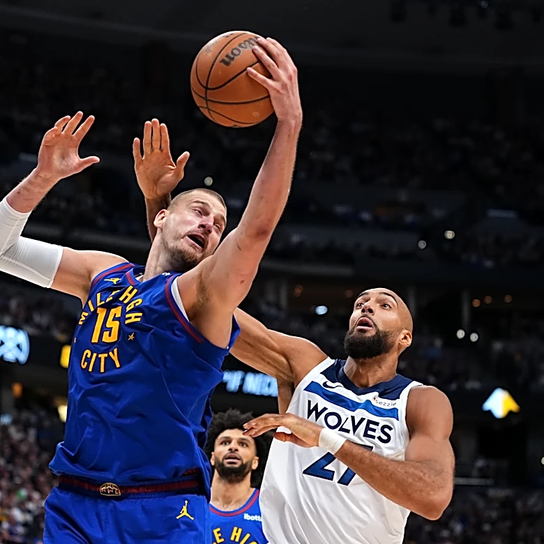 Rudy Gobert is making 3-time MVP Nikola Jokic work for everything he gets in Wolves-Nuggets series
