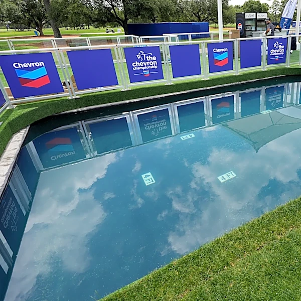 LPGA is keeping with tradition at the first major. But it's a pool, not a pond in Houston
