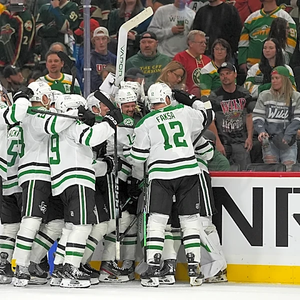 Wyatt Johnston's double-OT deflection gives Stars 4-3 win over Wild in Game 3