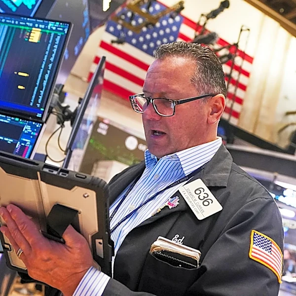US stocks edge back from their records as oil prices swing higher