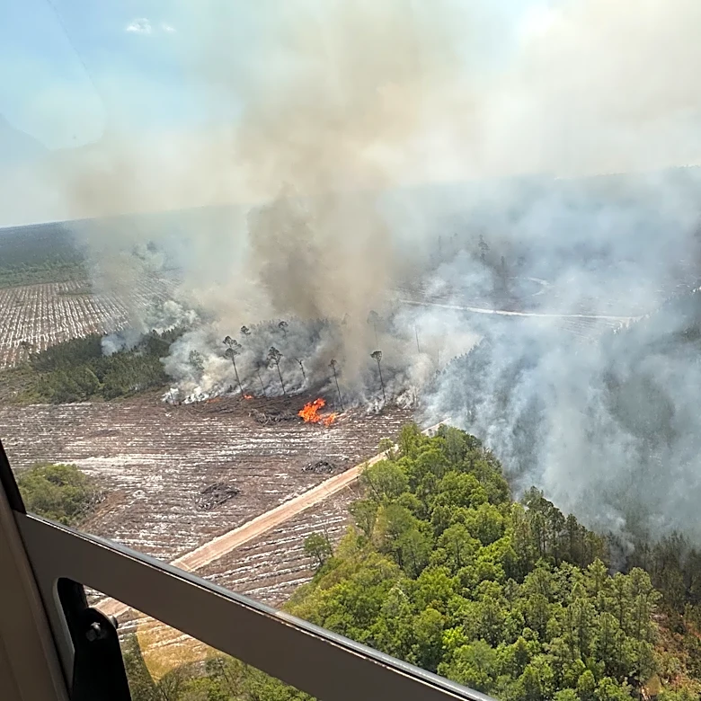 One of two Georgia wildfires doubles in size, officials say