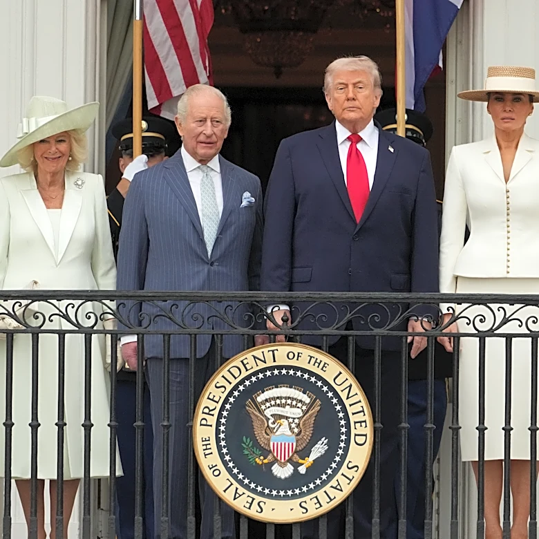 Trump and Charles greet each other warmly as the king begins a day of diplomacy in Washington
