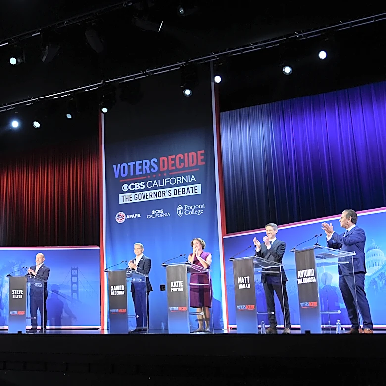 California candidates for governor tangle in messy TV debate with mail ballots about to go out