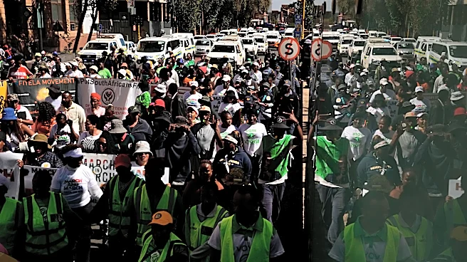 Hundreds march in Johannesburg against illegal migration as shops shut over looting fears