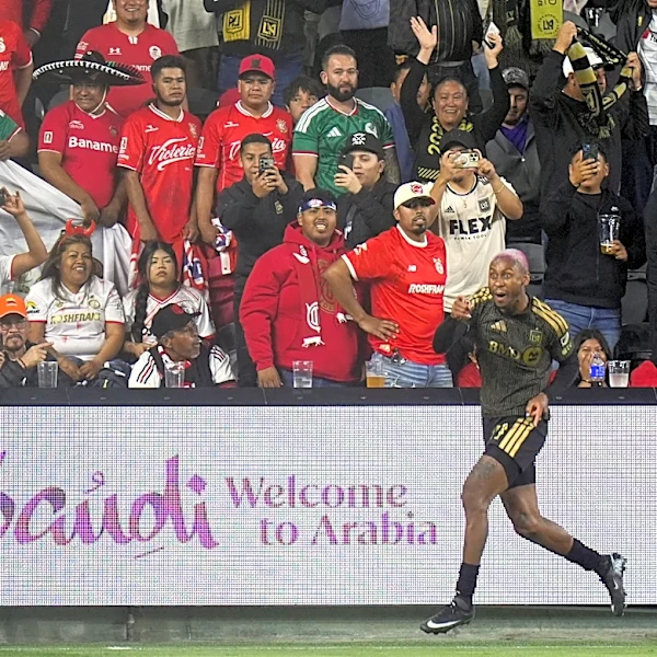 Tafari scores in stoppage time, LAFC beats Toluca 2-1 in 1st leg of CONCACAF Champions Cup semifinal