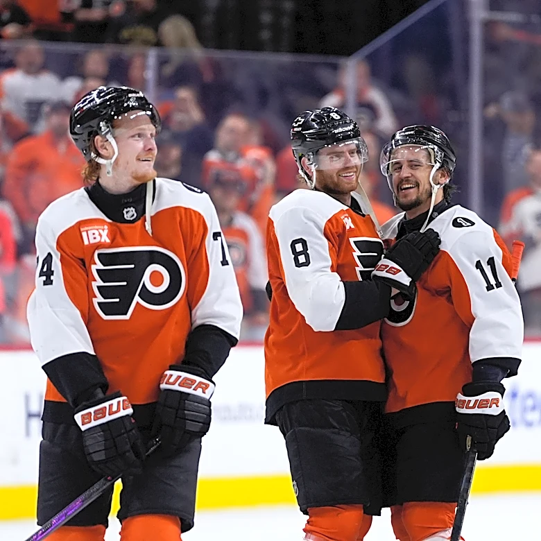 Cam York threw his stick in the stands after scoring an OT winner, but the Flyers star got it back