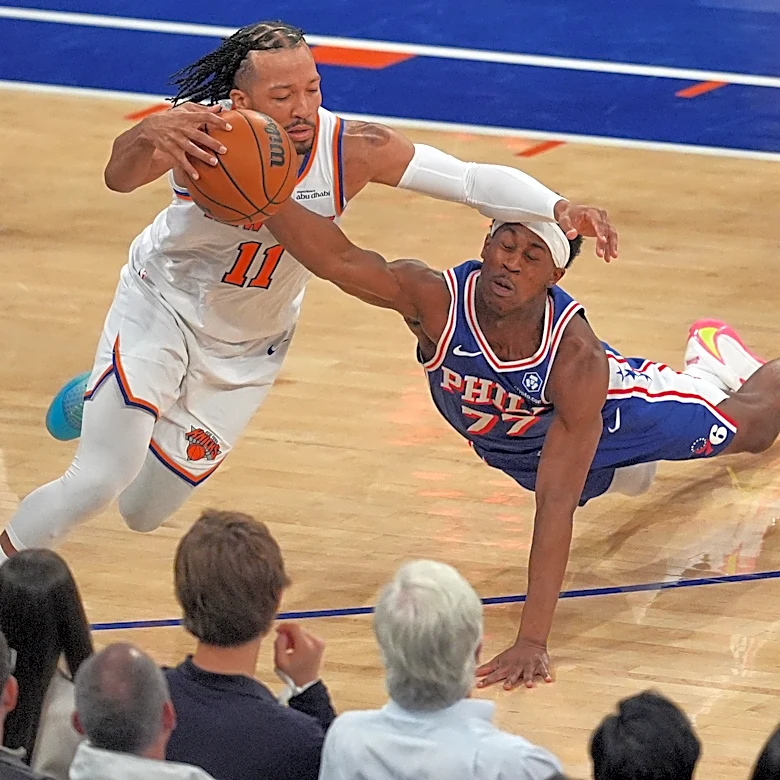 Knicks crush the 76ers 137-98 to start the second round and keep up a historic postseason roll