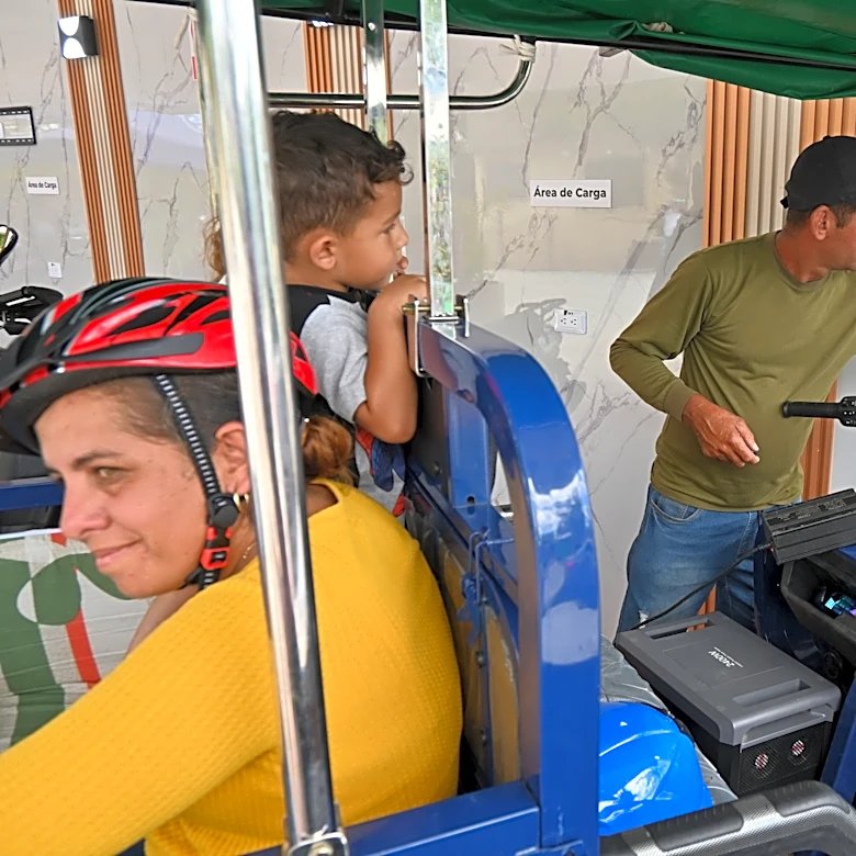 A solar-powered charging station in central Cuba brings life to a darkened island