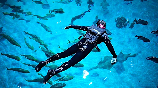 Injured US military veterans find relief and awe swimming with a whale shark at Georgia Aquarium