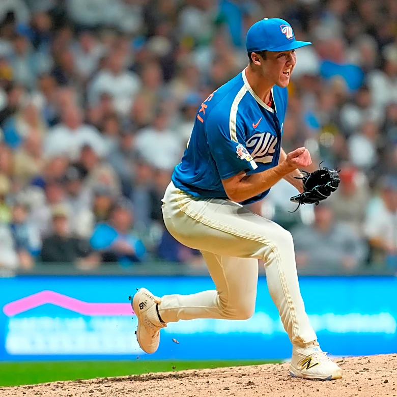 Flame-throwing Misiorowski strikes out 11 as Brewers blank Yankees 6-0
