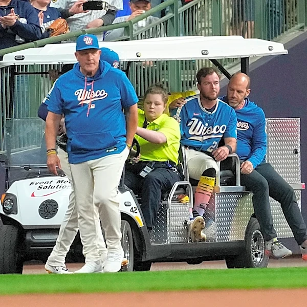 Brewers' Brandon Lockridge is relieved his right knee injury isn't worse after he crashed into wall