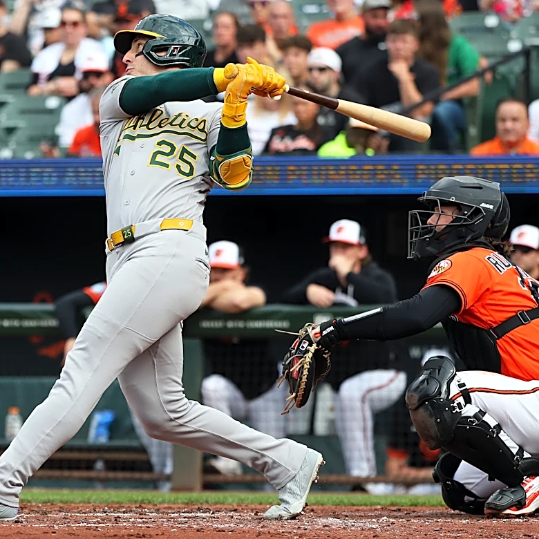 Rooker's 3-run homer and Civale's 5th-inning escape help the A's to a 6-2 win over the Orioles