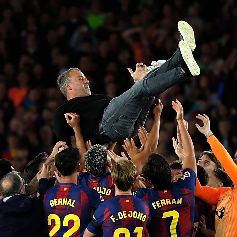 Flick says 'I will never forget this day' as Barcelona wins La Liga after death of coach's father