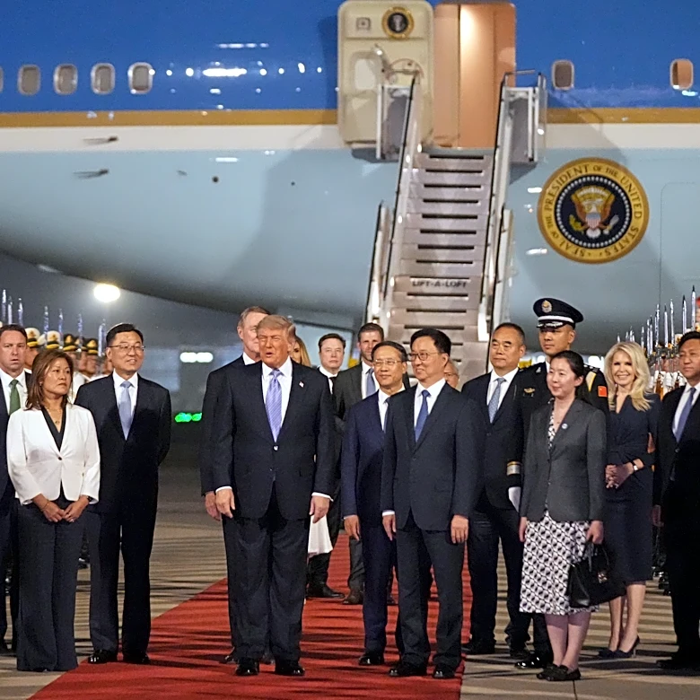 The Latest: Trump in China for Xi meeting to focus on Iran war, trade and US arms sales to Taiwan