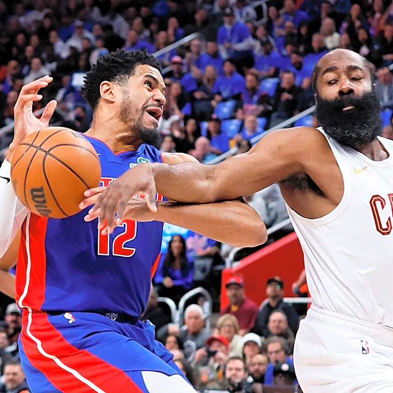 James Harden scores 30 and Cavaliers rally past Pistons 117-113 in OT for 3-2 series lead