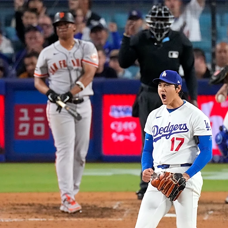 Ohtani throws 7 scoreless innings as Dodgers beat Giants 4-0 to end 4-game losing streak