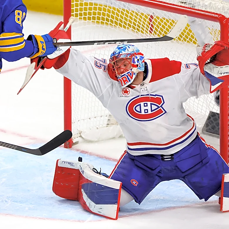 Canadiens goalie Dobes delivers on coach's faith by rebounding from tough start in win over Sabres