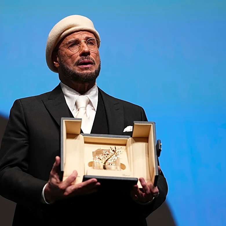 John Travolta surprised with honorary Palme d'Or at Cannes Film Festival