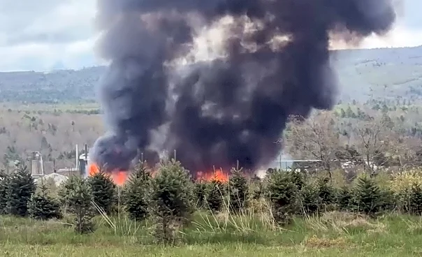 Maine lumber mill explosion injures several as firefighters respond to roaring blaze
