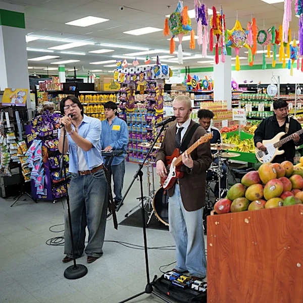 A Latino grocery store in Delaware turns its produce aisle into a music stage