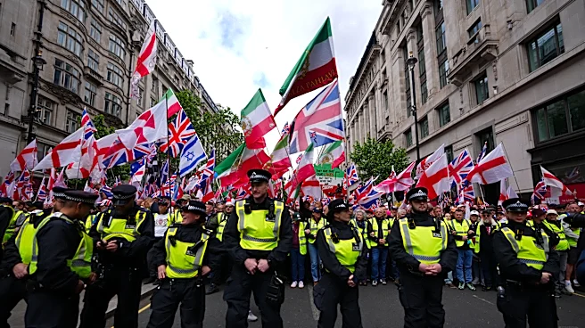London police out in force dealing with rival rallies and a soccer final
