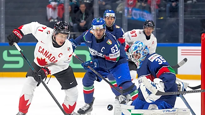 Teenage captain Celebrini scores 2 and Canada shuts out Italy at ice hockey worlds