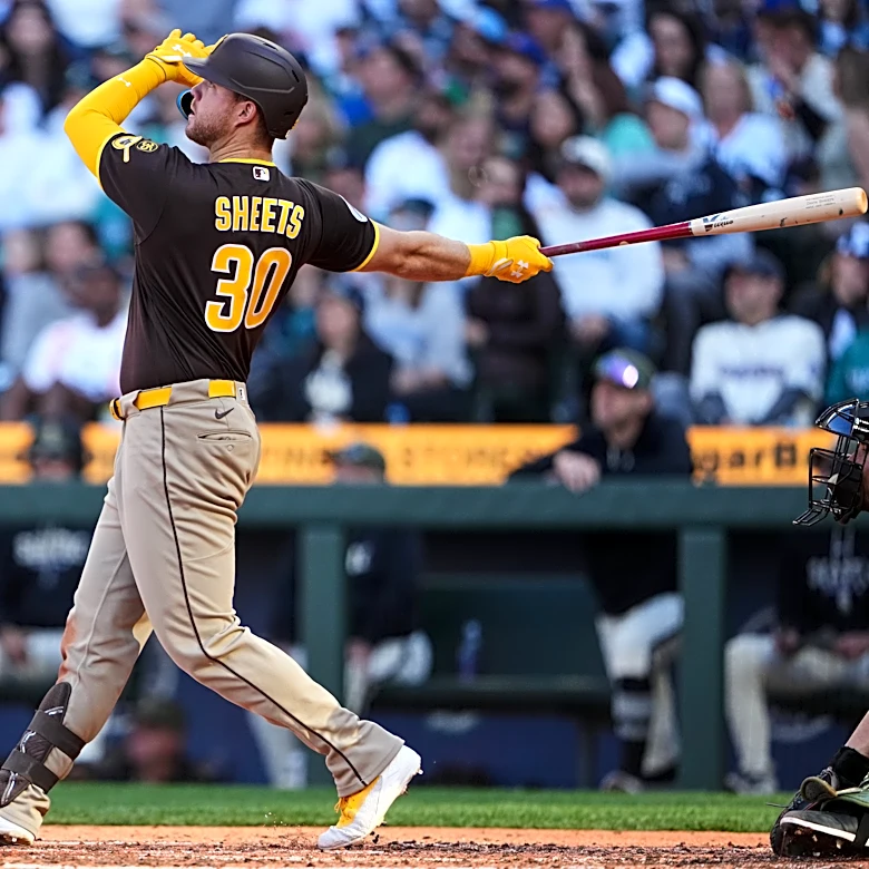Gavin Sheets and Lucas Giolito lead the Padres past the Mariners 8-3 for season sweep