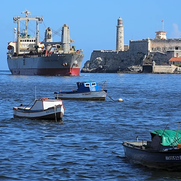 A humanitarian aid ship from Mexico docks in Havana as US-Cuba tensions escalate
