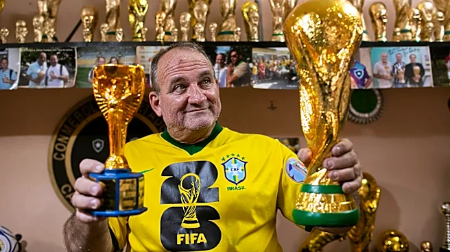 Brazilian artisan crafts replica World Cup trophies to the joy of locals and celebrities alike