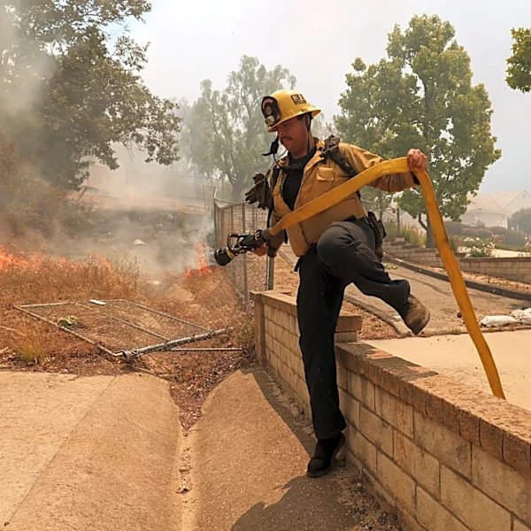 Thousands ordered to evacuate as Southern California wildfire threatens homes