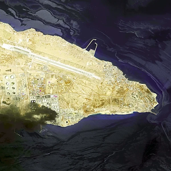 Video and satellite photos show Iran war oil spill on Persian Gulf island