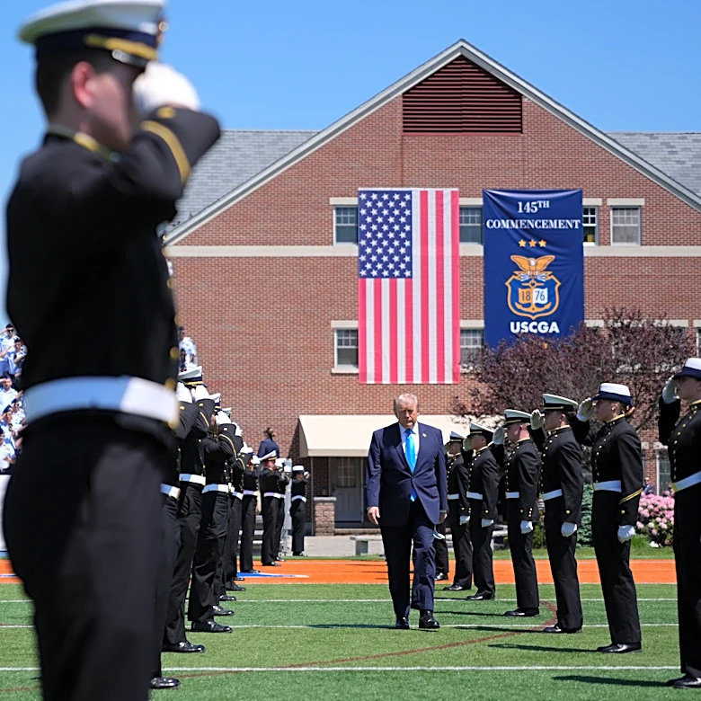 Trump tells Coast Guard graduates they will 'be tested' in their military careers