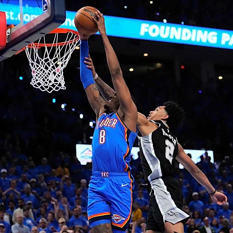 OKC guard Jalen Williams' hamstring issues return, he leaves Game 2 of Thunder-Spurs early
