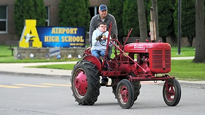 Tractors, ATVs and golf carts, oh my: Michigan seniors arrive at school in style on Tractor Day