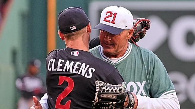 Rocket returns: Roger Clemens throws out 1st pitch to son Kody at Fenway