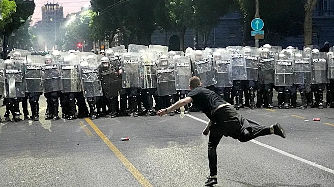 Serbian protesters clash with police after anti-government rally in Belgrade