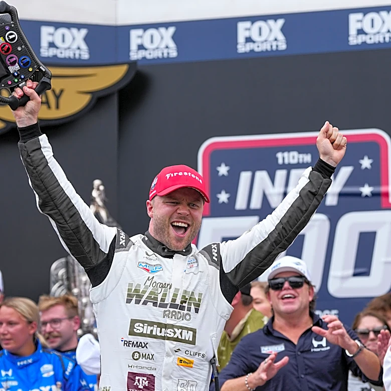 Late pass sends Felix Rosenqvist past David Malukas for the closest Indianapolis 500 win in history