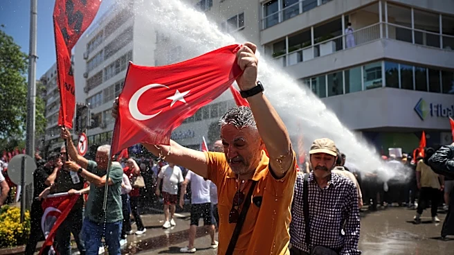 Turkish riot police use water cannons ahead of deposed opposition leader’s speech to rally