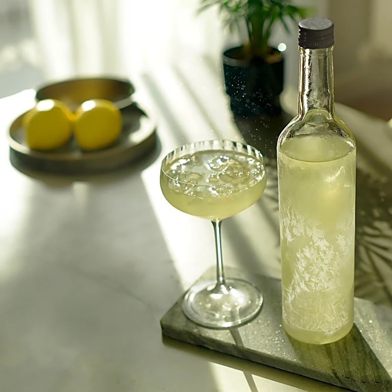 Limoncello, coconut oil and tequila combine for a margarita with tropical notes