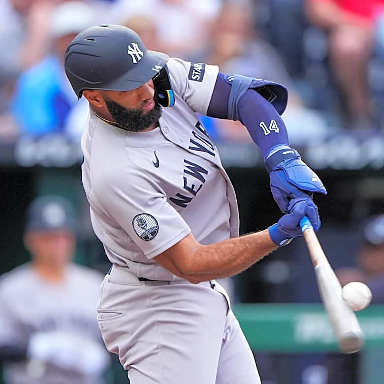 Yankees hit 6 homers, every starter has at least 2 hits for first time amid a 15-1 romp over Royals