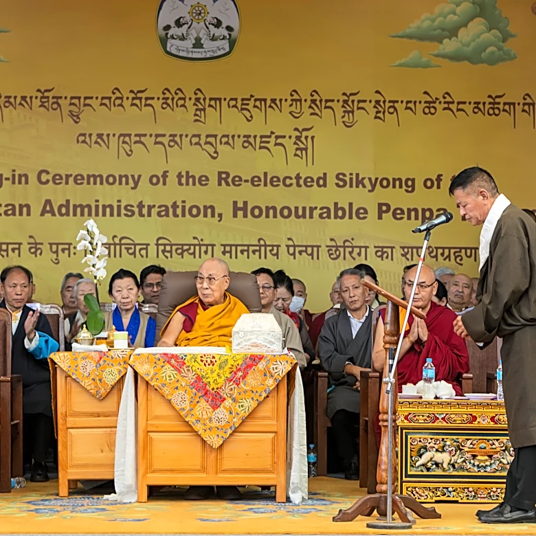 Penpa Tsering sworn in for a second term to lead Tibet’s government-in-exile