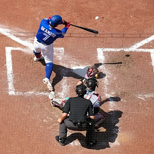 Kazuma Okamoto hits tiebreaking homer in the sixth inning as Blue Jays beat Marlins 2-1