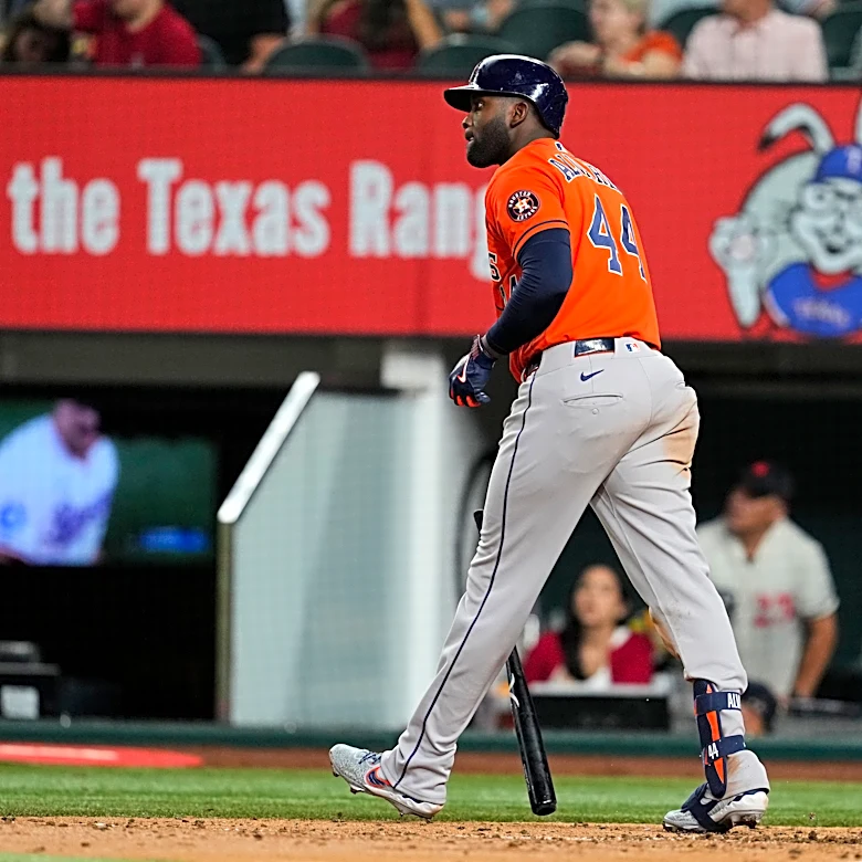 Yordan Alvarez homers twice for 2nd consecutive game to help Astros beat Rangers 4-3