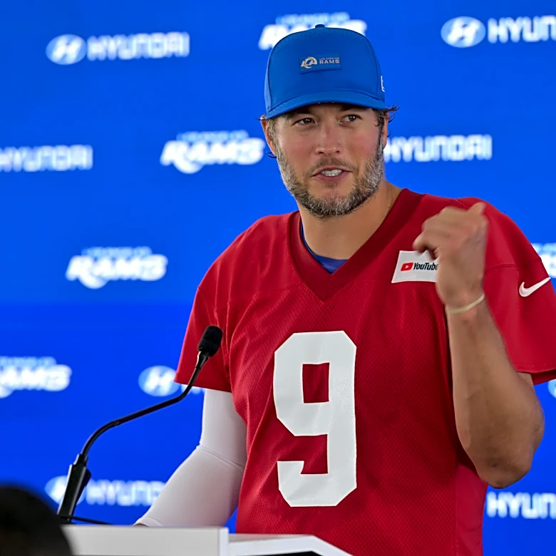 MVP Matthew Stafford says he understands why the Rams drafted Ty Simpson