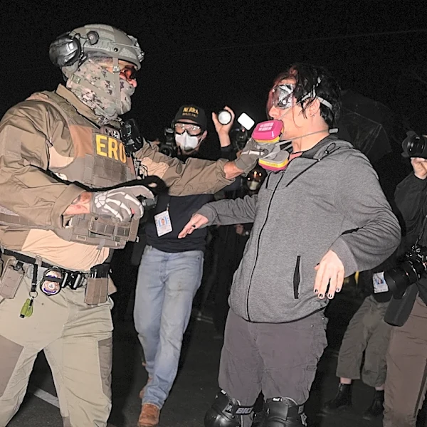 NJ state police set up protest zone outside contested immigration detention center as ICE leaves