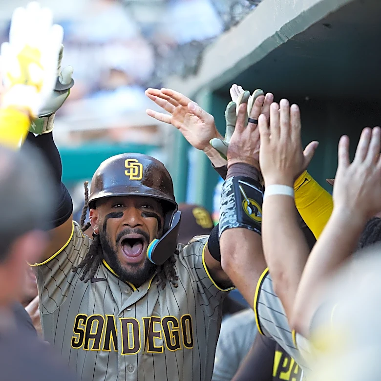 Finally! Fernando Tatis Jr. crushes a 451-foot drive for his first home run of the season