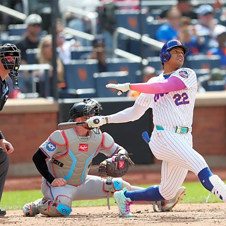 Soto's grand slam and Benge's leadoff homer help Mets pound Marlins 10-1 for 3-game sweep