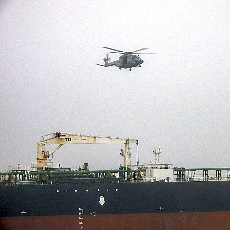 Macron says French Navy, backed by the UK, intercepted a sanctioned tanker from Russia