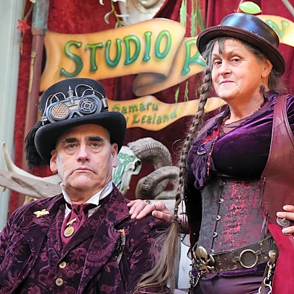 Photos show airship captains and Victorian inventors flocking to a New Zealand steampunk festival